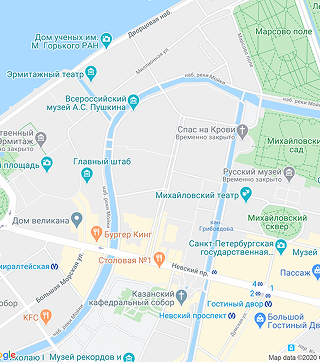 Карта с адресом магазина